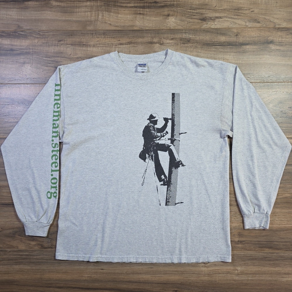 Gildan XL Long Sleeve | Lineman of Steel Workwear Grey
